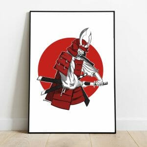 print samurai japones