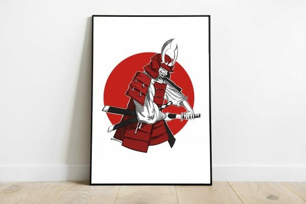 print samurai japones