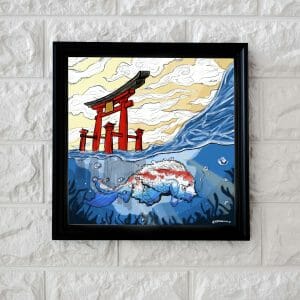 Ilustración torii japonés